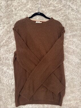Faherty Chestnut Brown Crewneck Sweater